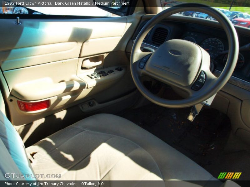 Dark Green Metallic / Medium Parchment 1999 Ford Crown Victoria