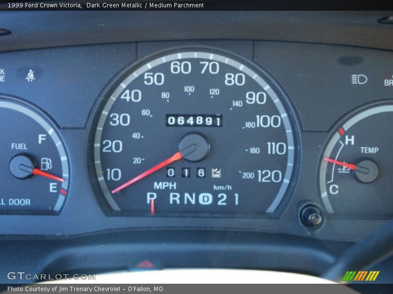 Dark Green Metallic / Medium Parchment 1999 Ford Crown Victoria