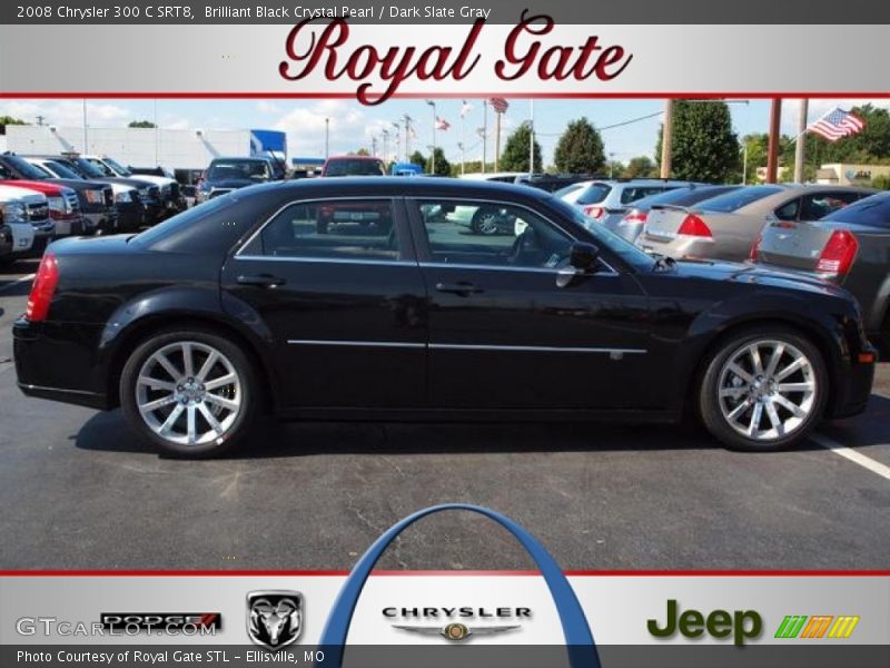 Brilliant Black Crystal Pearl / Dark Slate Gray 2008 Chrysler 300 C SRT8