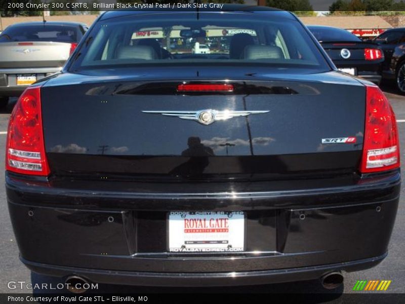 Brilliant Black Crystal Pearl / Dark Slate Gray 2008 Chrysler 300 C SRT8