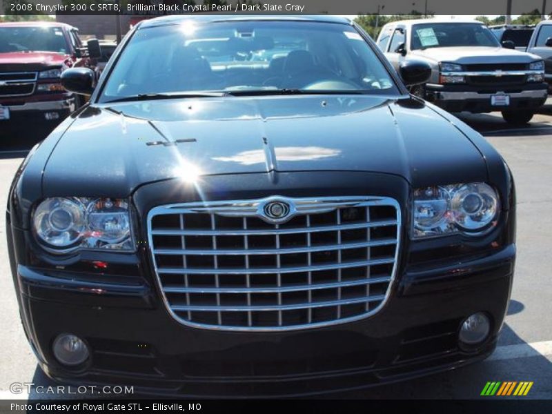 Brilliant Black Crystal Pearl / Dark Slate Gray 2008 Chrysler 300 C SRT8