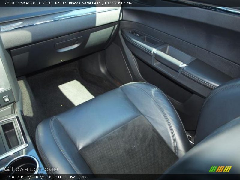 Brilliant Black Crystal Pearl / Dark Slate Gray 2008 Chrysler 300 C SRT8