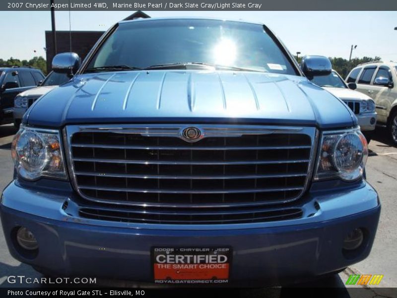 Marine Blue Pearl / Dark Slate Gray/Light Slate Gray 2007 Chrysler Aspen Limited 4WD