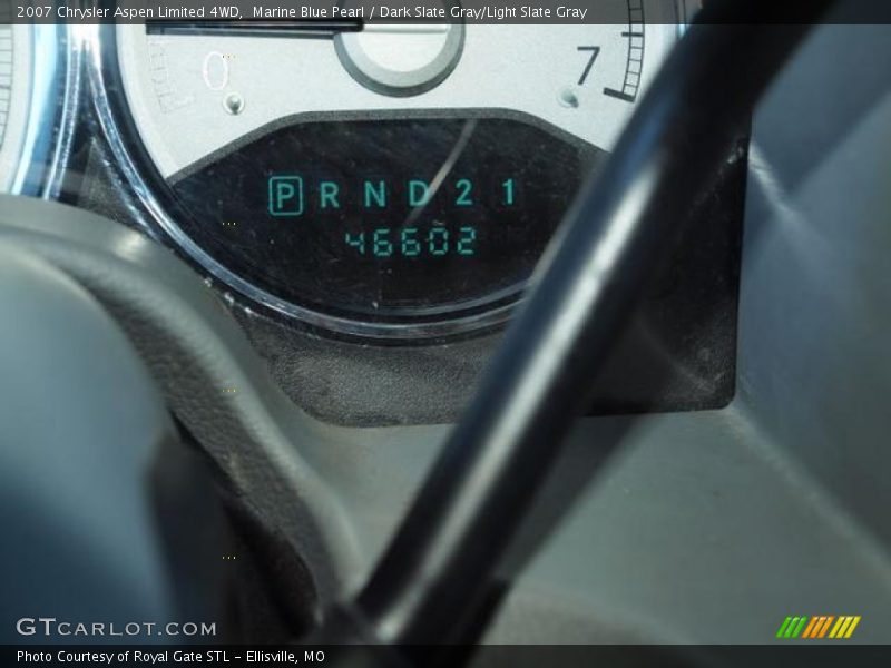 Marine Blue Pearl / Dark Slate Gray/Light Slate Gray 2007 Chrysler Aspen Limited 4WD