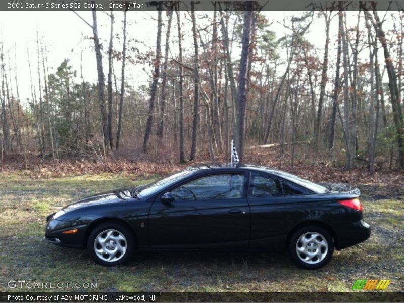 Green / Tan 2001 Saturn S Series SC2 Coupe