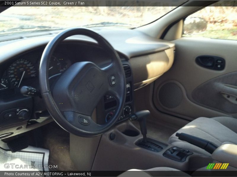 Green / Tan 2001 Saturn S Series SC2 Coupe