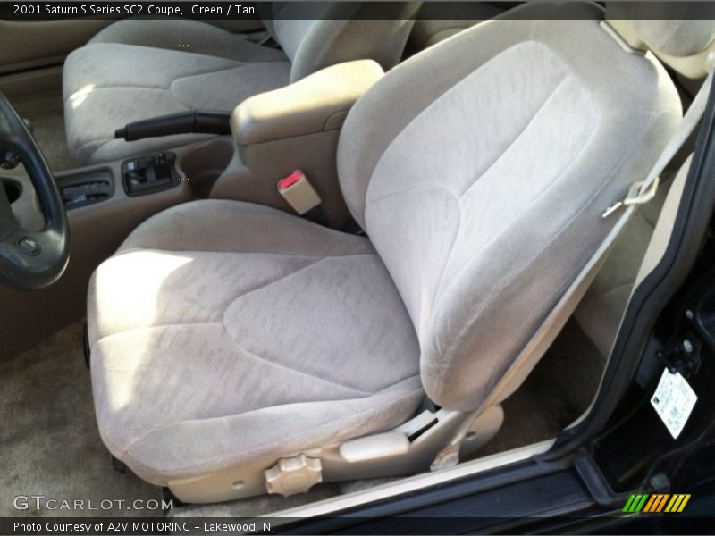 Green / Tan 2001 Saturn S Series SC2 Coupe