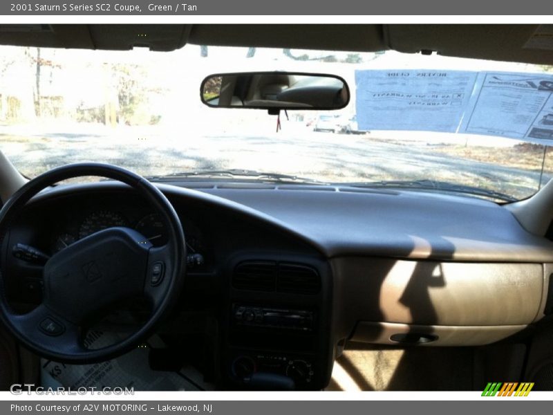 Green / Tan 2001 Saturn S Series SC2 Coupe