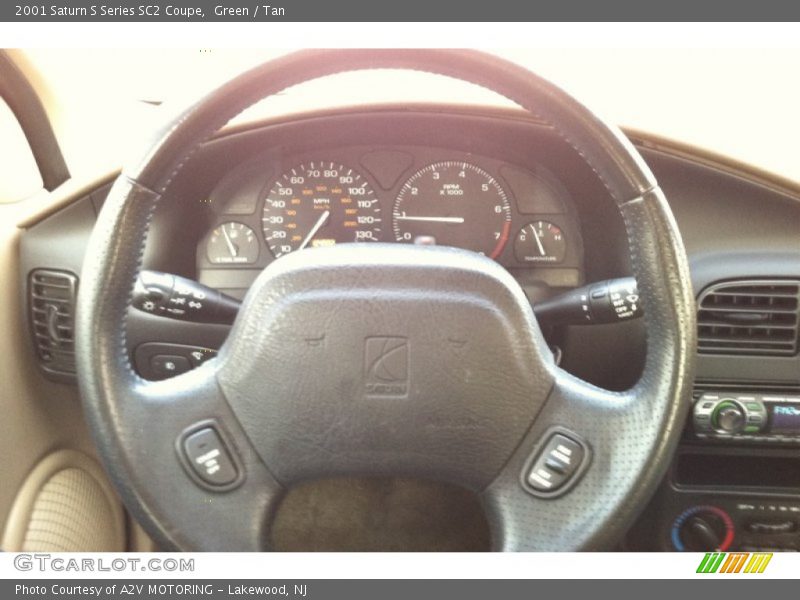 Green / Tan 2001 Saturn S Series SC2 Coupe