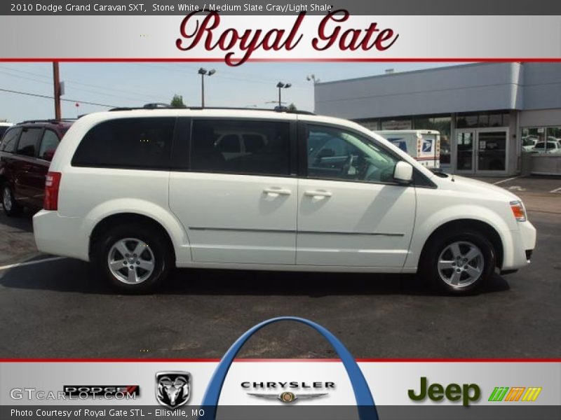 Stone White / Medium Slate Gray/Light Shale 2010 Dodge Grand Caravan SXT