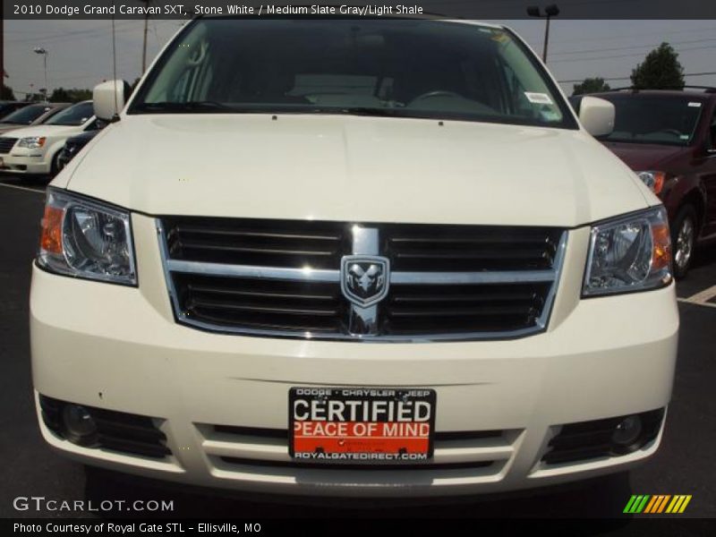 Stone White / Medium Slate Gray/Light Shale 2010 Dodge Grand Caravan SXT