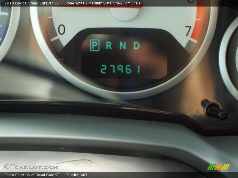 Stone White / Medium Slate Gray/Light Shale 2010 Dodge Grand Caravan SXT