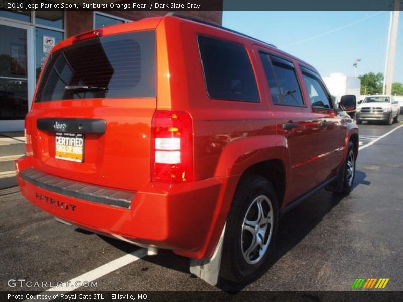 Sunburst Orange Pearl / Dark Slate Gray 2010 Jeep Patriot Sport