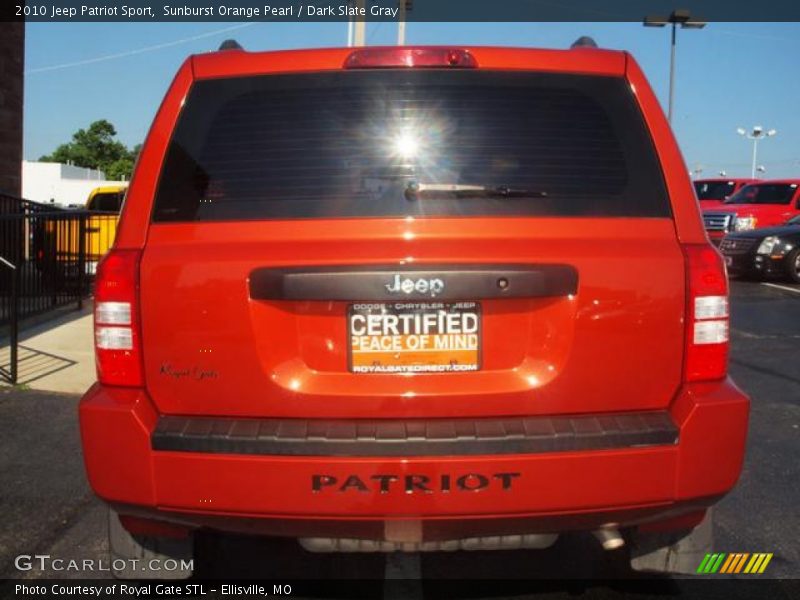 Sunburst Orange Pearl / Dark Slate Gray 2010 Jeep Patriot Sport