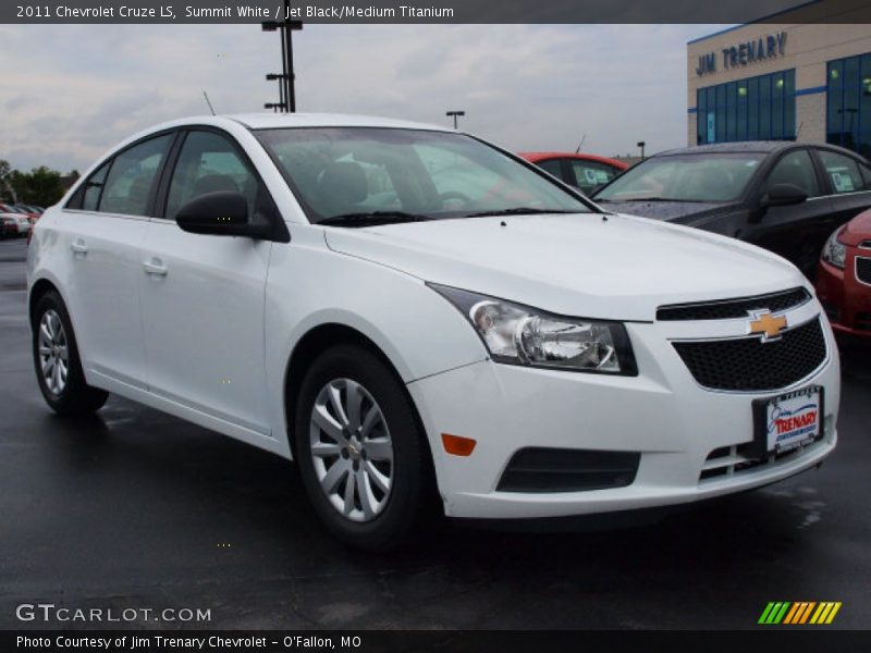 Summit White / Jet Black/Medium Titanium 2011 Chevrolet Cruze LS