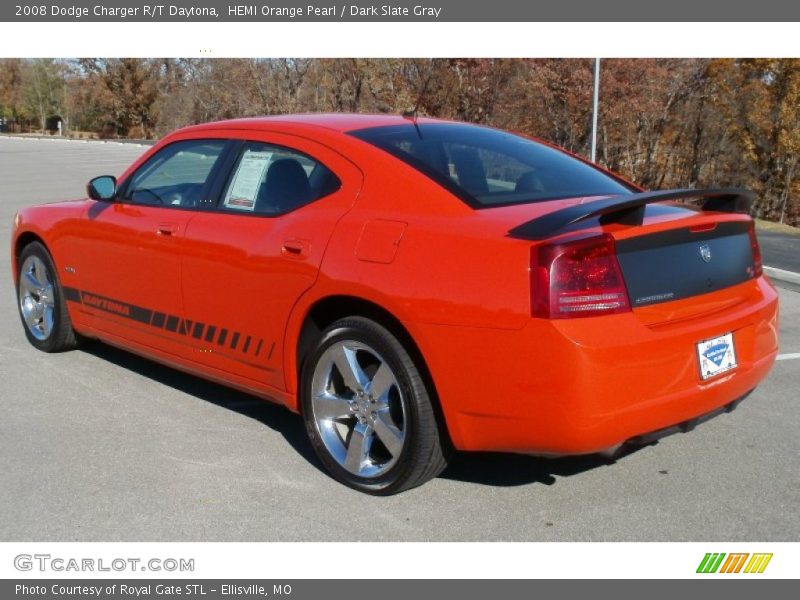 HEMI Orange Pearl / Dark Slate Gray 2008 Dodge Charger R/T Daytona