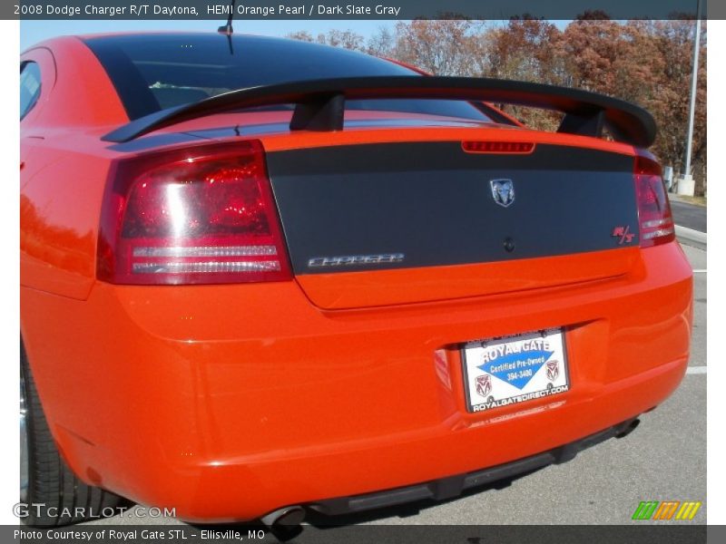 HEMI Orange Pearl / Dark Slate Gray 2008 Dodge Charger R/T Daytona