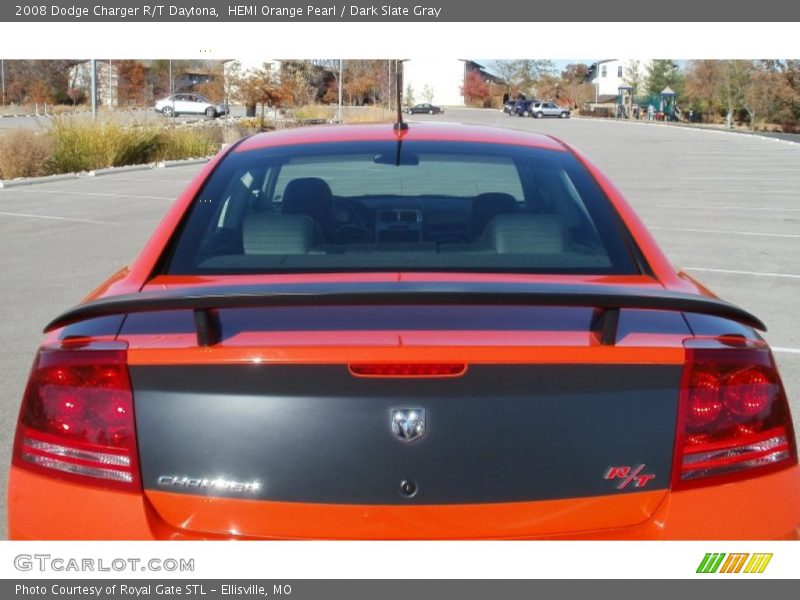 HEMI Orange Pearl / Dark Slate Gray 2008 Dodge Charger R/T Daytona