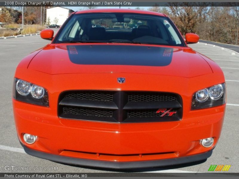 HEMI Orange Pearl / Dark Slate Gray 2008 Dodge Charger R/T Daytona