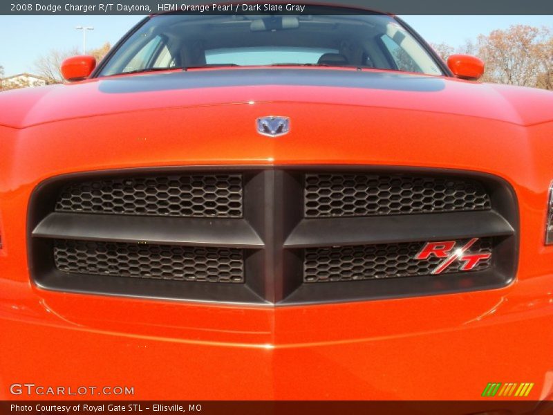 HEMI Orange Pearl / Dark Slate Gray 2008 Dodge Charger R/T Daytona