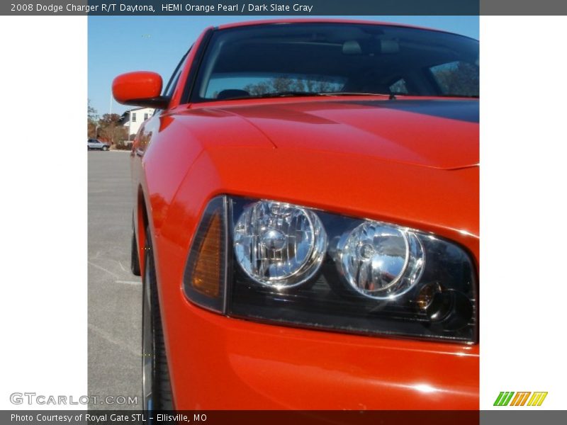 HEMI Orange Pearl / Dark Slate Gray 2008 Dodge Charger R/T Daytona