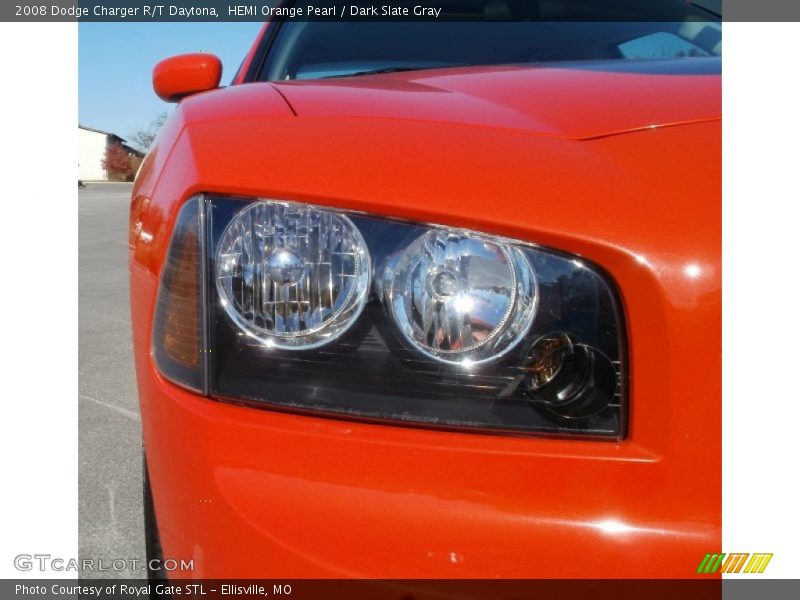HEMI Orange Pearl / Dark Slate Gray 2008 Dodge Charger R/T Daytona