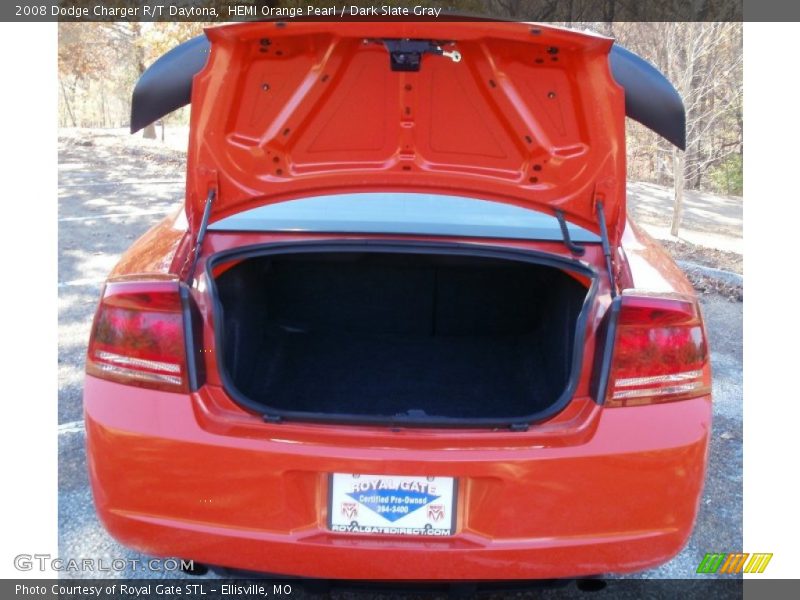 HEMI Orange Pearl / Dark Slate Gray 2008 Dodge Charger R/T Daytona