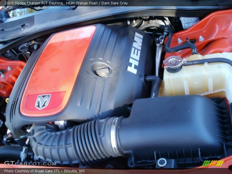 HEMI Orange Pearl / Dark Slate Gray 2008 Dodge Charger R/T Daytona
