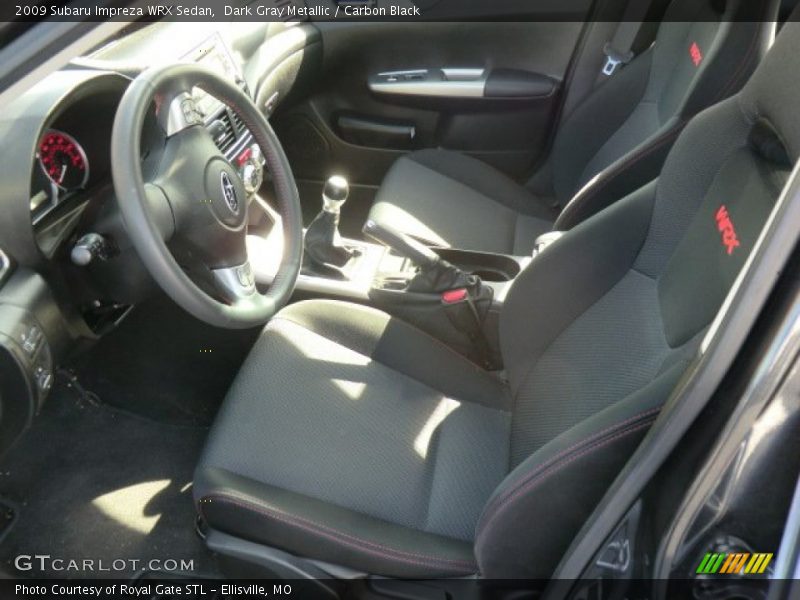 Dark Gray Metallic / Carbon Black 2009 Subaru Impreza WRX Sedan
