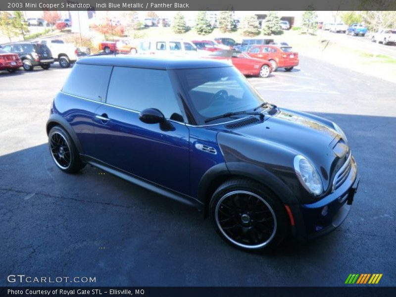 Indi Blue Metallic / Panther Black 2003 Mini Cooper S Hardtop