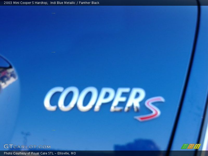 Indi Blue Metallic / Panther Black 2003 Mini Cooper S Hardtop