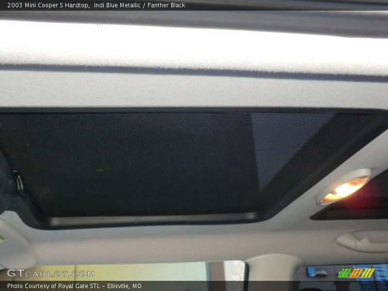 Indi Blue Metallic / Panther Black 2003 Mini Cooper S Hardtop