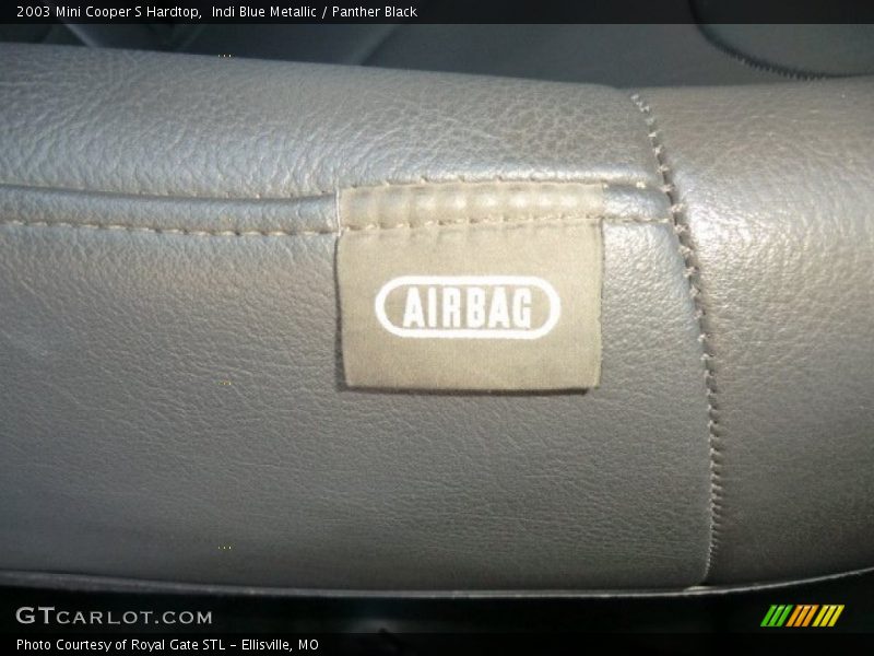 Indi Blue Metallic / Panther Black 2003 Mini Cooper S Hardtop