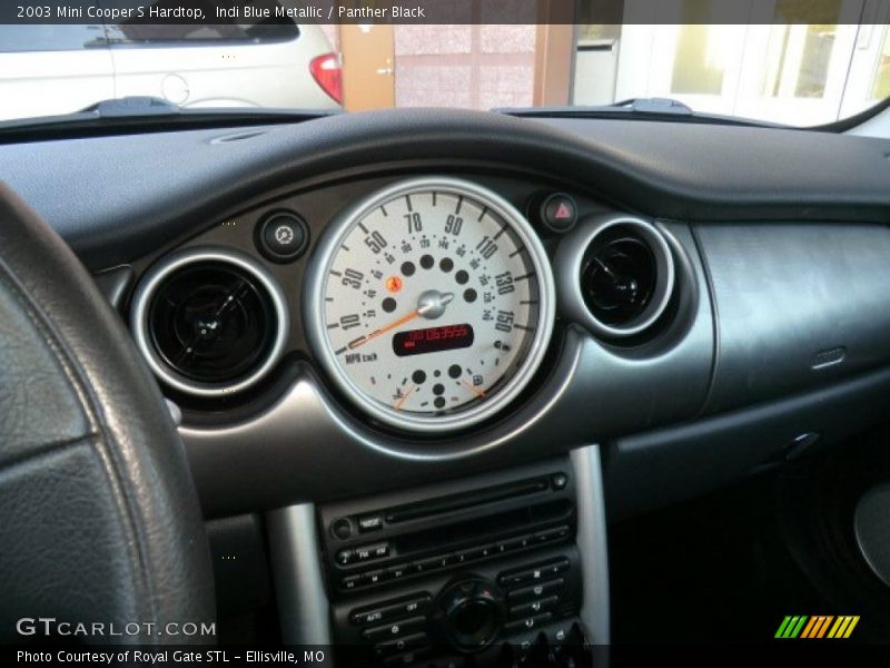 Indi Blue Metallic / Panther Black 2003 Mini Cooper S Hardtop