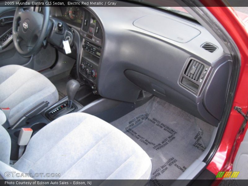 Electric Red Metallic / Gray 2005 Hyundai Elantra GLS Sedan
