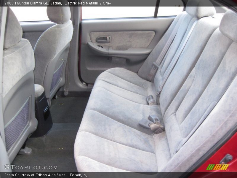 Electric Red Metallic / Gray 2005 Hyundai Elantra GLS Sedan