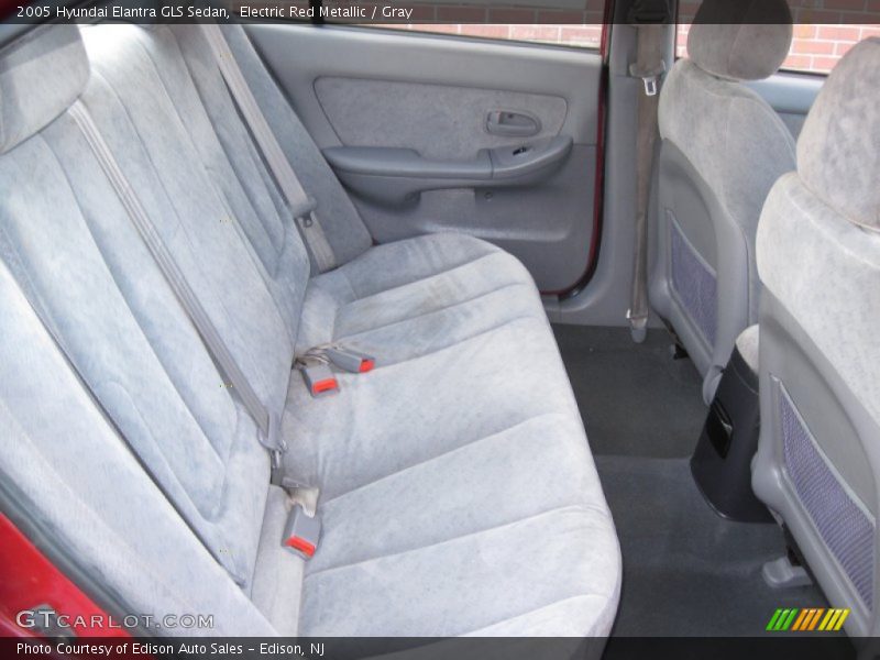 Electric Red Metallic / Gray 2005 Hyundai Elantra GLS Sedan