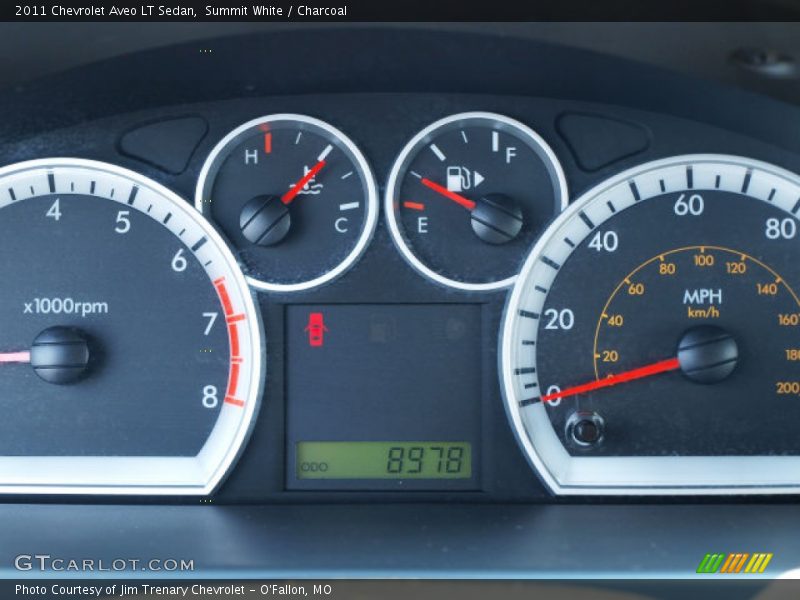Summit White / Charcoal 2011 Chevrolet Aveo LT Sedan