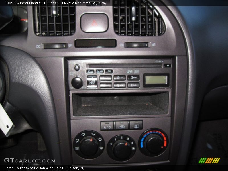 Electric Red Metallic / Gray 2005 Hyundai Elantra GLS Sedan