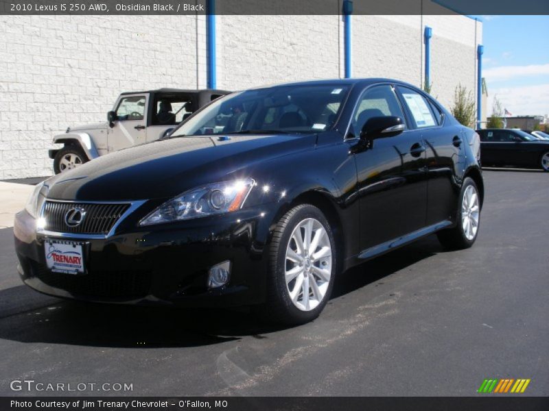 Obsidian Black / Black 2010 Lexus IS 250 AWD