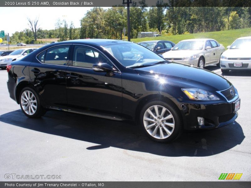 Obsidian Black / Black 2010 Lexus IS 250 AWD