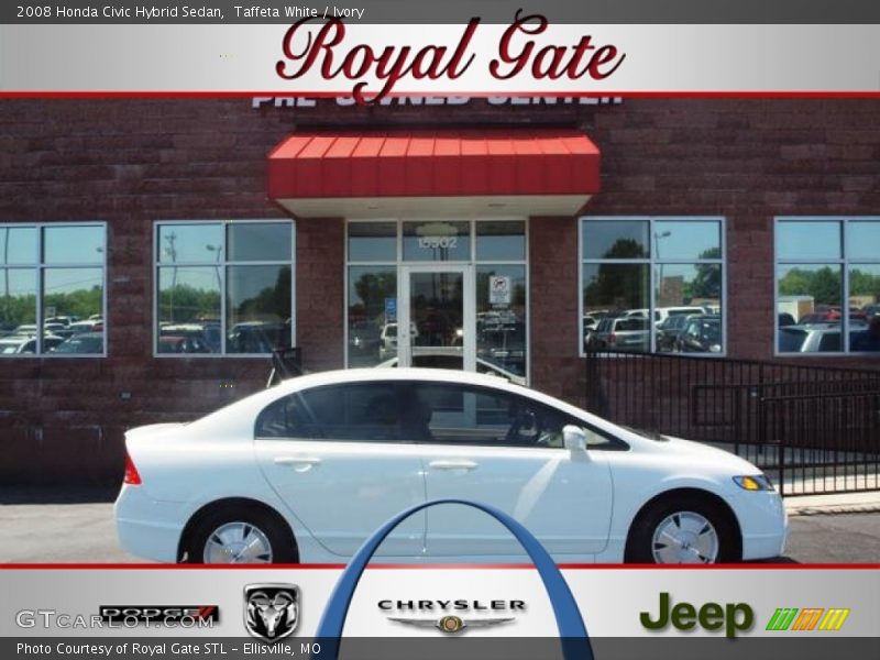 Taffeta White / Ivory 2008 Honda Civic Hybrid Sedan