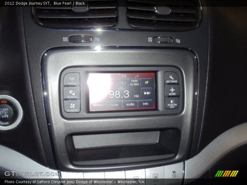 Blue Pearl / Black 2012 Dodge Journey SXT