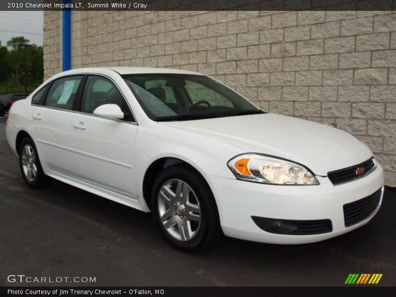 Summit White / Gray 2010 Chevrolet Impala LT