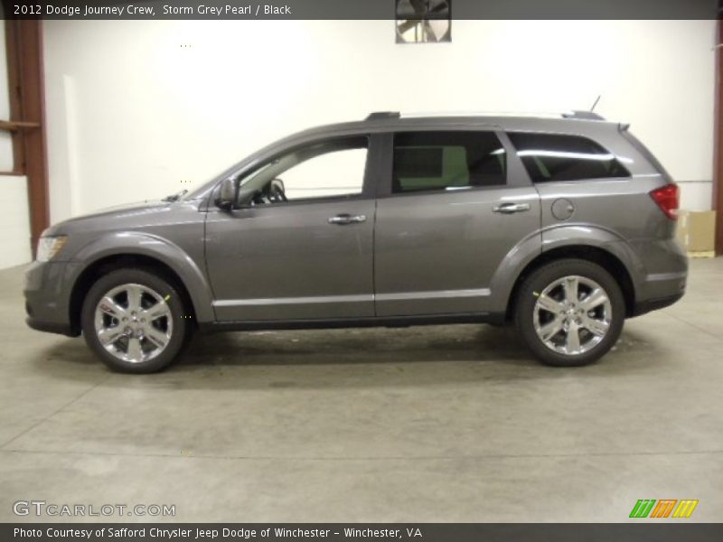 Storm Grey Pearl / Black 2012 Dodge Journey Crew