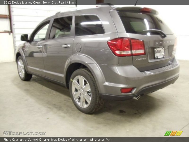Storm Grey Pearl / Black 2012 Dodge Journey Crew