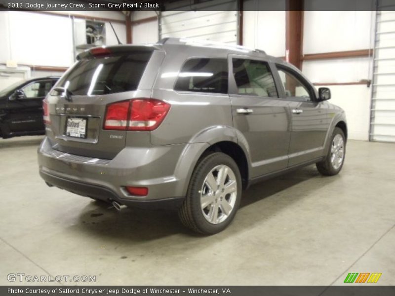 Storm Grey Pearl / Black 2012 Dodge Journey Crew