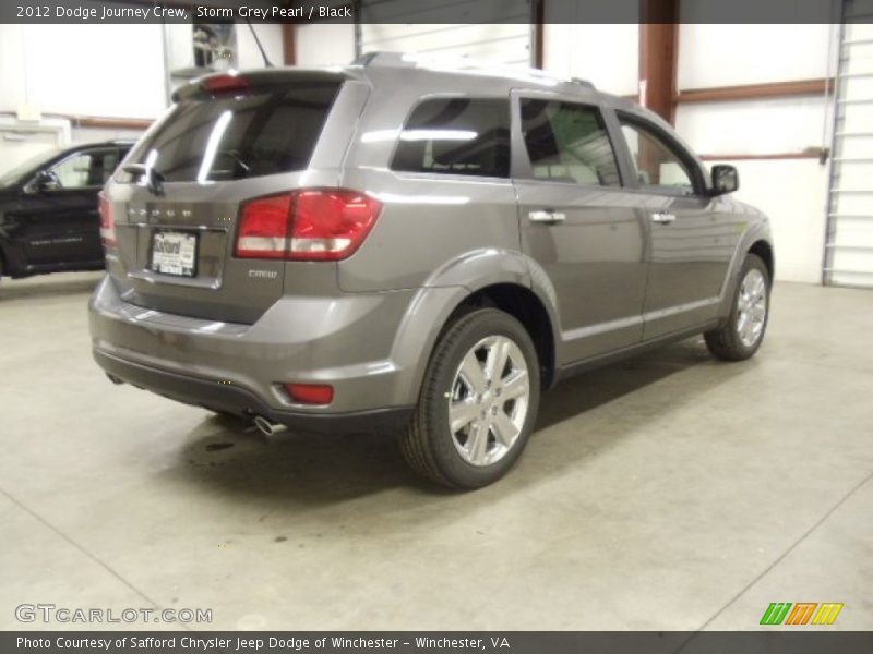 Storm Grey Pearl / Black 2012 Dodge Journey Crew