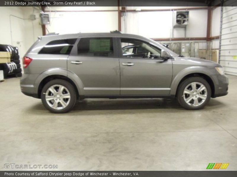 Storm Grey Pearl / Black 2012 Dodge Journey Crew