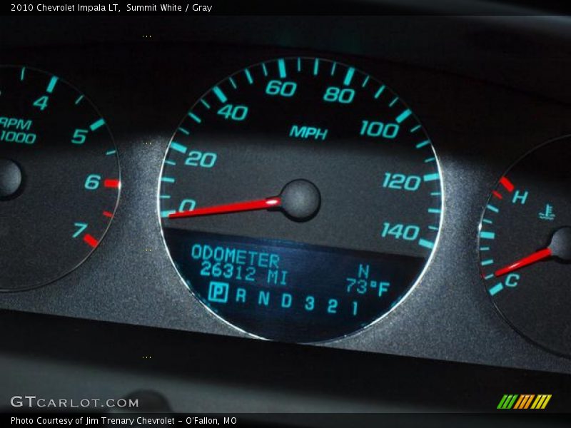 Summit White / Gray 2010 Chevrolet Impala LT